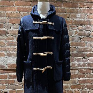Moncler Wool Duffle Coat with Down-Filled Sleeves